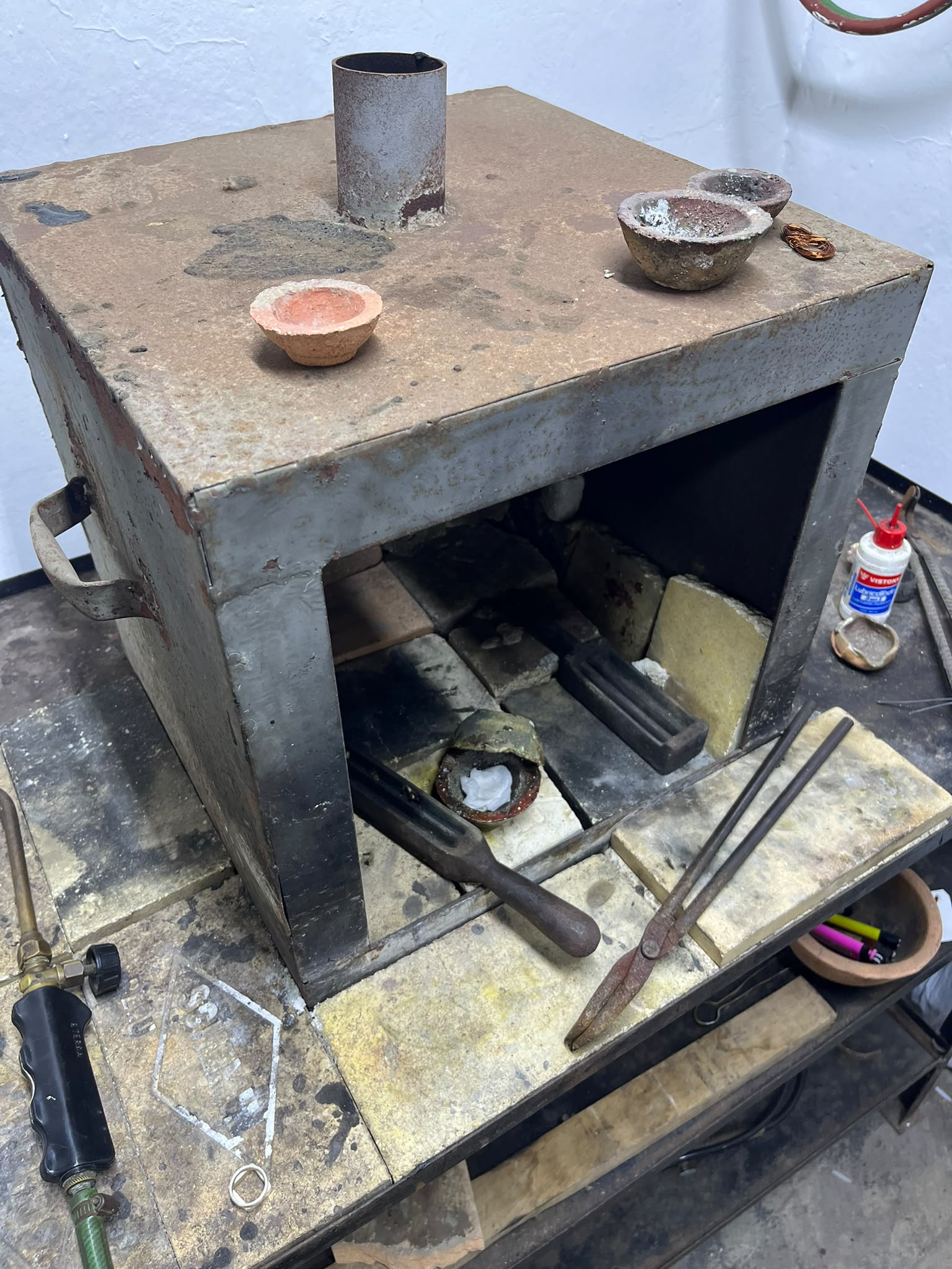 Horno artesanal de platería